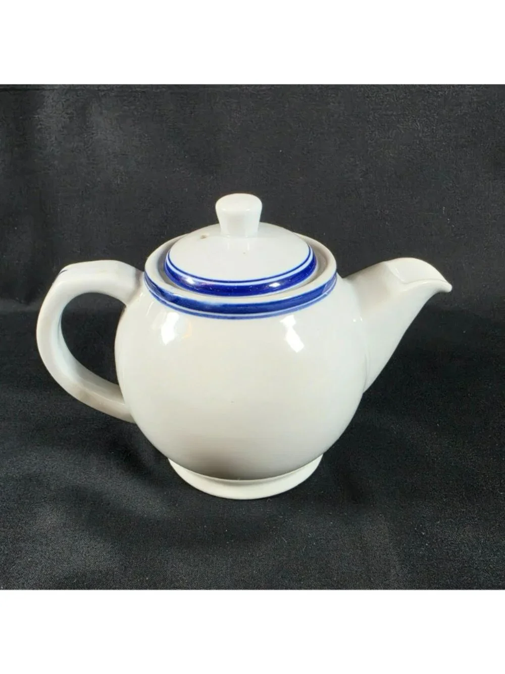 Set of 2 Denver & Rio Grande Railroad Tea Pots Blue Logo Souvenir Reproduction